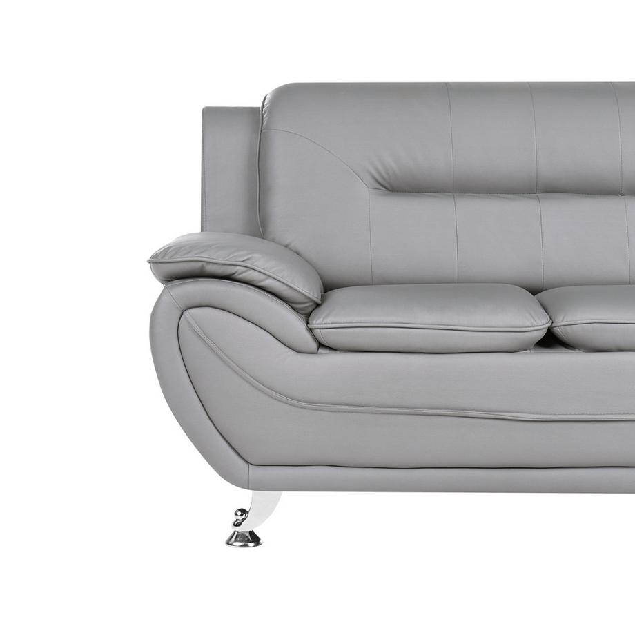 Beliani Divano 2 posti en Ecopelle vegana Glamour LEIRA  