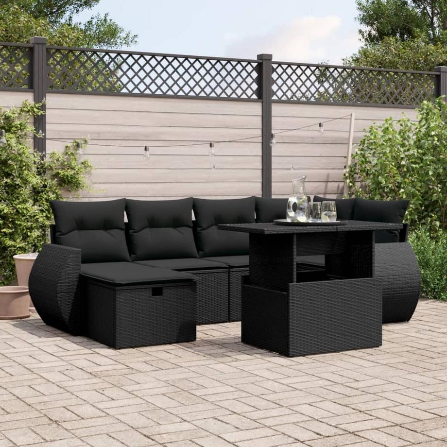 VidaXL set divano da giardino Polirattan  