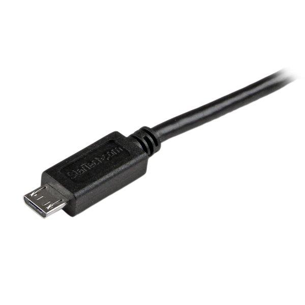 STARTECH.COM  Câble de charge /synchronisation mobile USB A vers Micro B slim de 2 m pour smartphone et tablette - M/M - Noir 