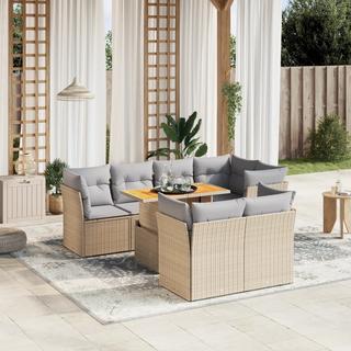 VidaXL set divano da giardino Polirattan  