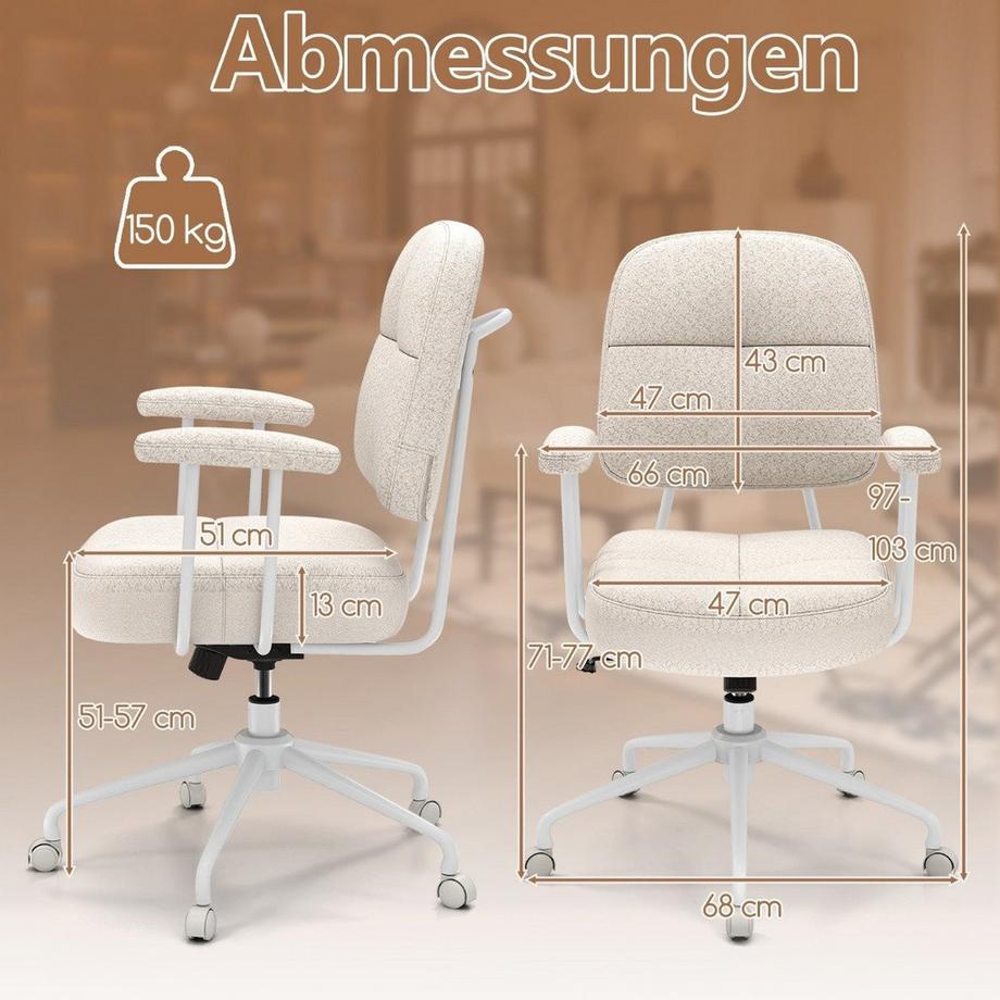 Northix Ergonomischer Bürostuhl, verstellbar  