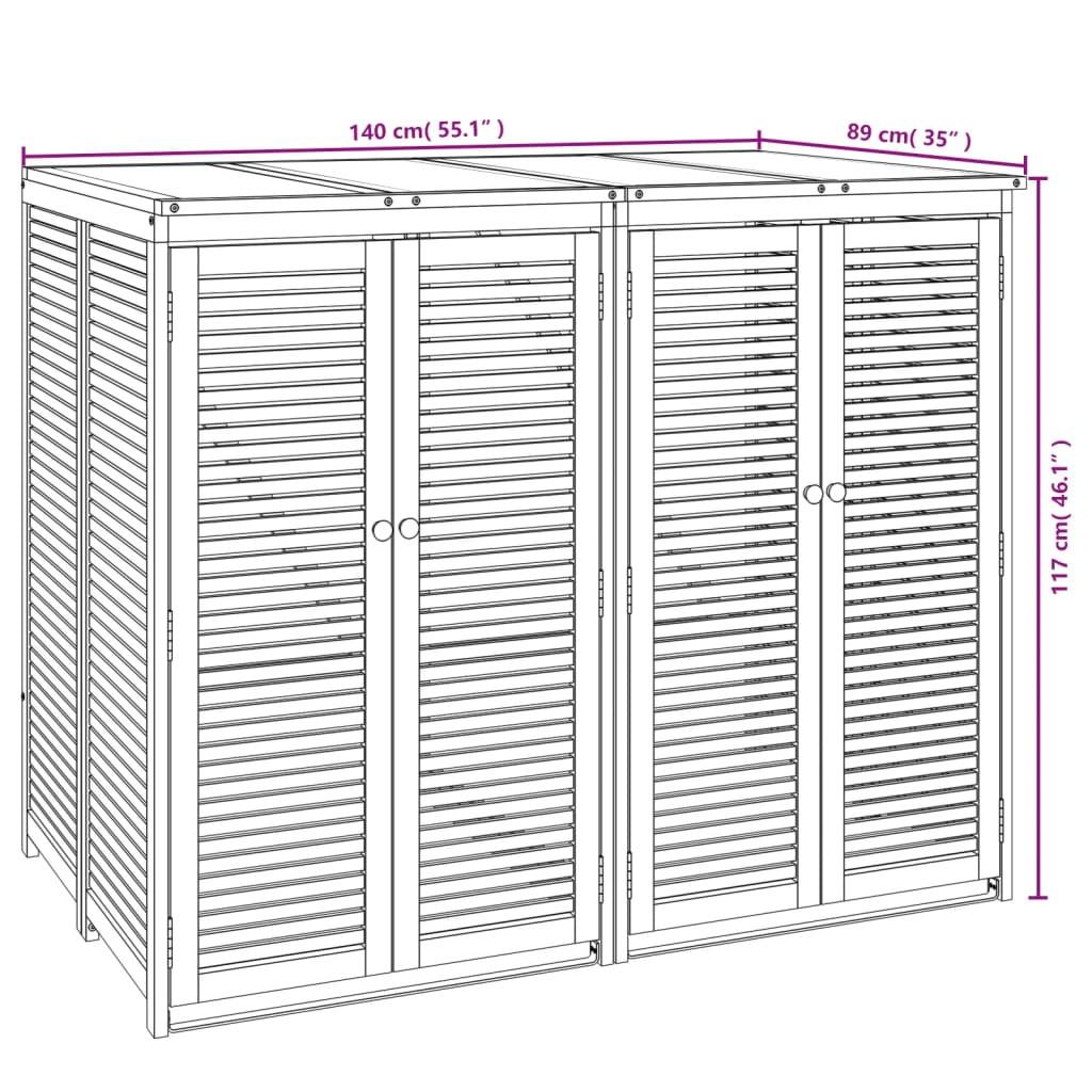 VidaXL Mülltonnenbox akazienholz  