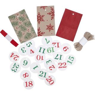 Braun + Company Adventskalender Set Kraftpapier  