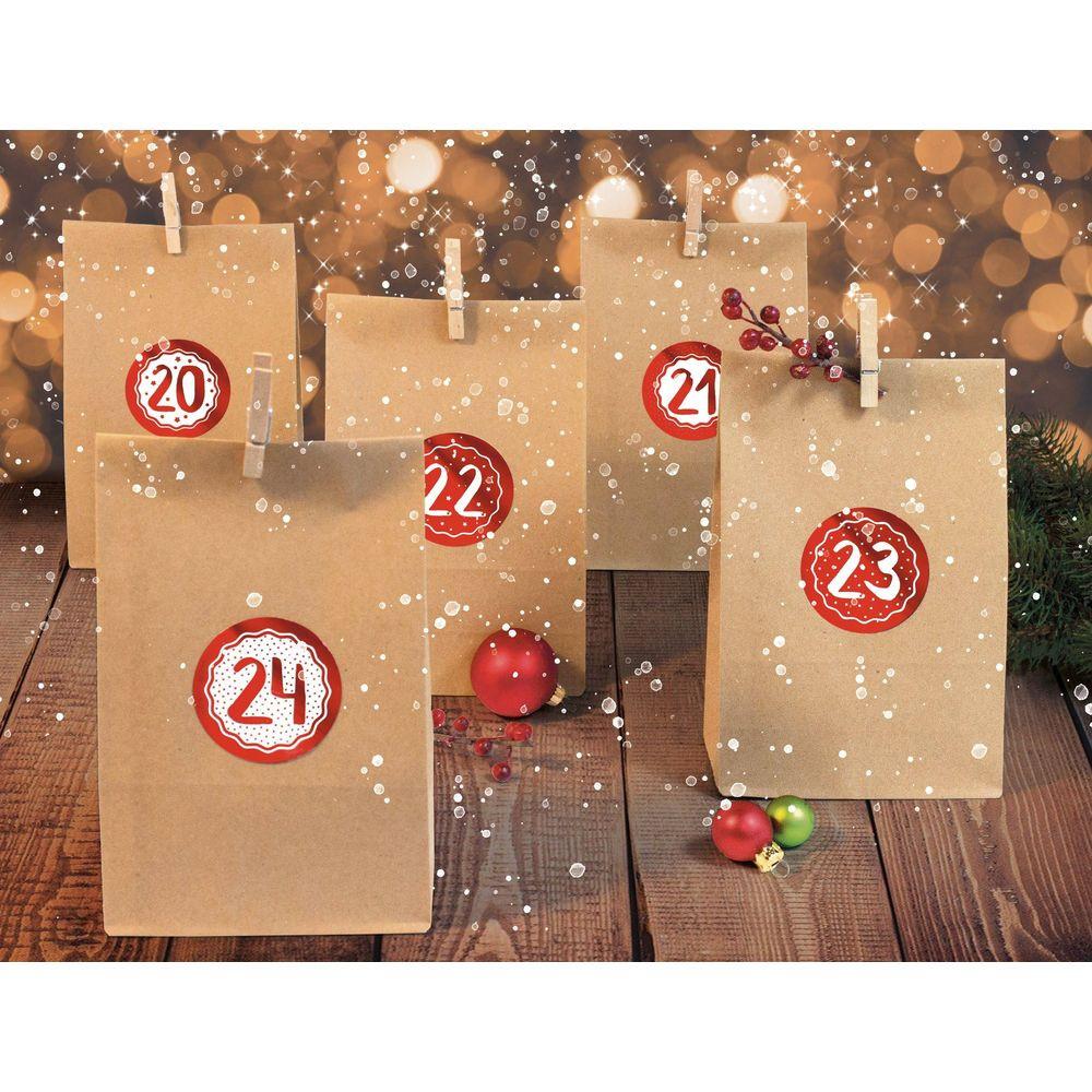 Braun + Company Adventskalender Set Kraftpapier  