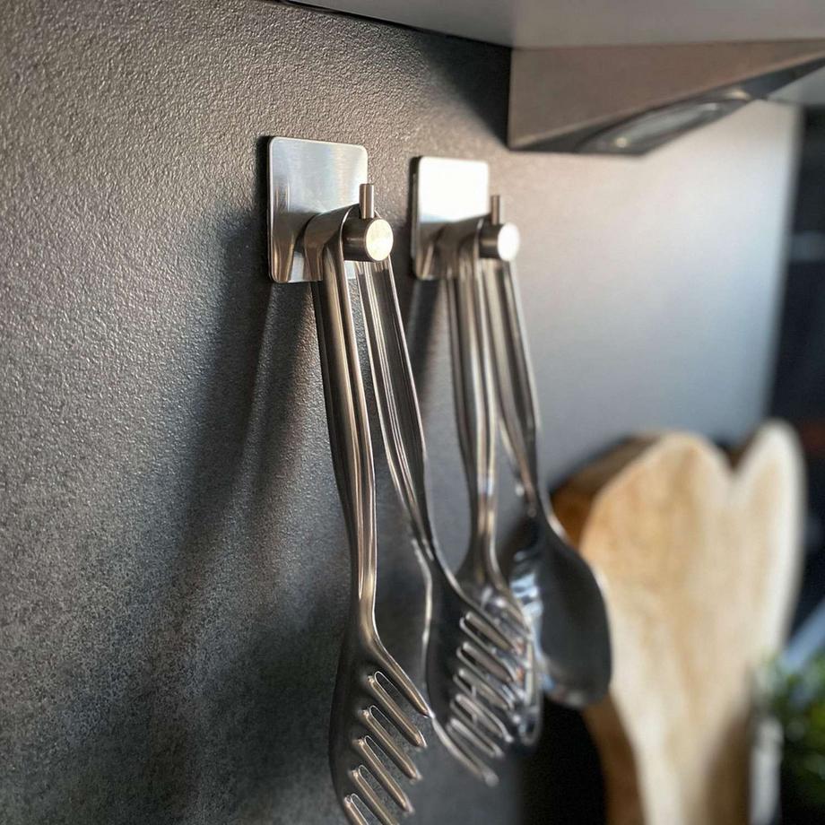 Intirilife 4x Handtuchhalter Handtuchhaken selbstklebend  