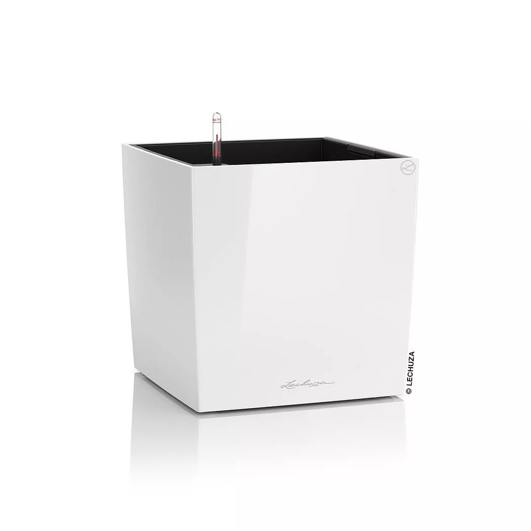 Lechuza - Premium Collection CUBE all-in-one, 40cm, Blanc