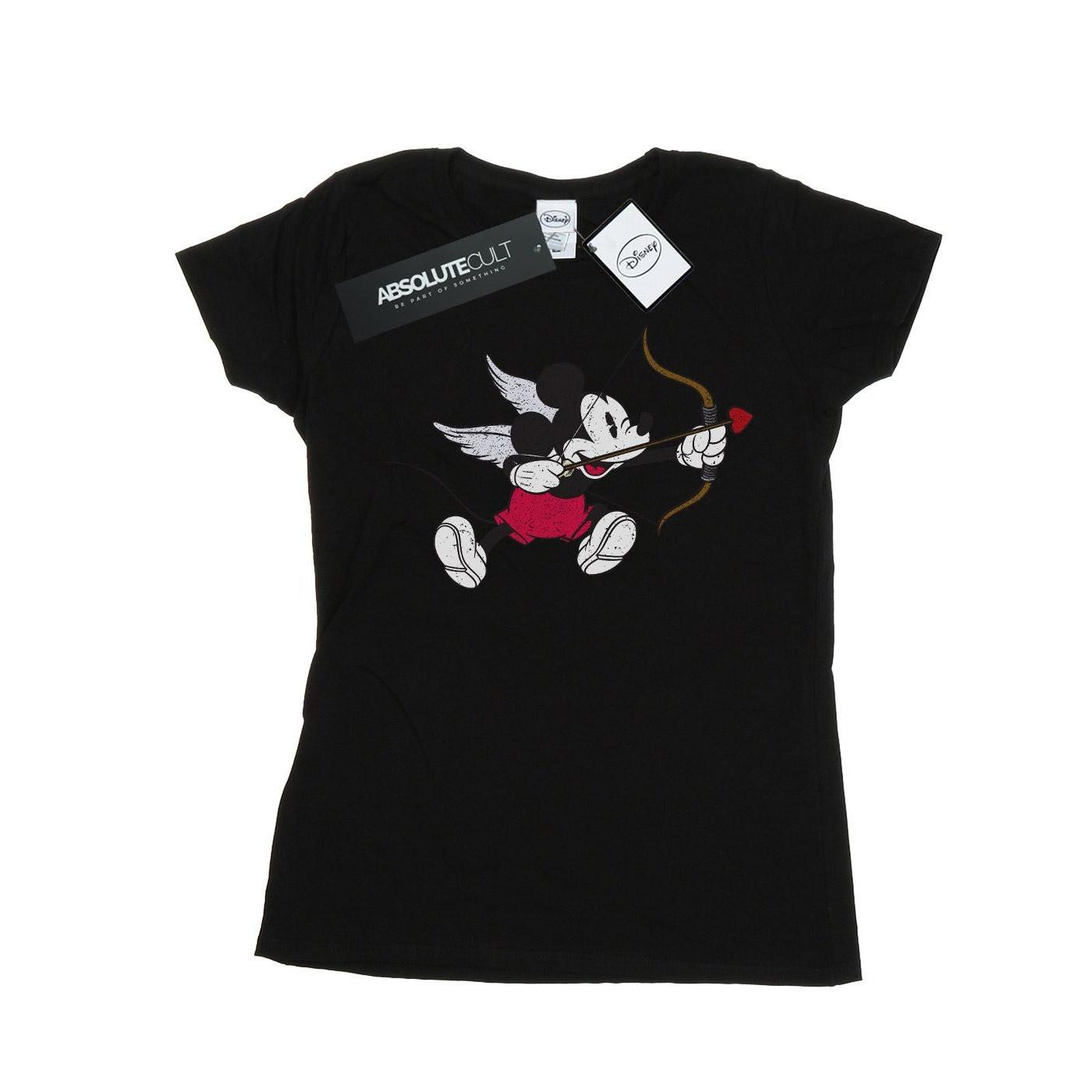 Image of Mickey Mouse Love Cherub Tshirt Damen Schwarz M