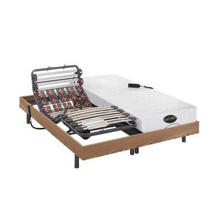 NATUREA Letto relax elettrico doghe e sospensioni 2 materasso memory e bambà¹ Rovere DAMYSOS di NATUREA con motori OKIN  