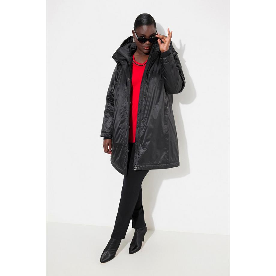 Ulla Popken HYPRAR Sympatex wasserdichte Jacke mit Zipptaschen Kapuze  