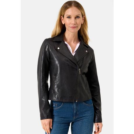 RICANO  Lederjacke, Bikerjacke mit Reverskragen 