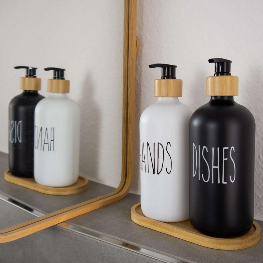 Intirilife  3-teiliges Seifenspender Set aus Glas 