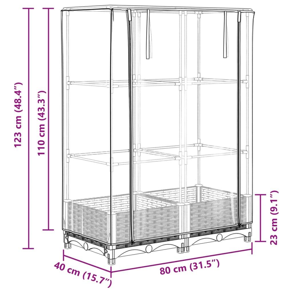 VidaXL letto rialzato Polipropilene  