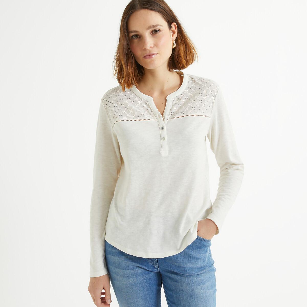 La Redoute Collections  Shirt mit Henley-Ausschnitt 