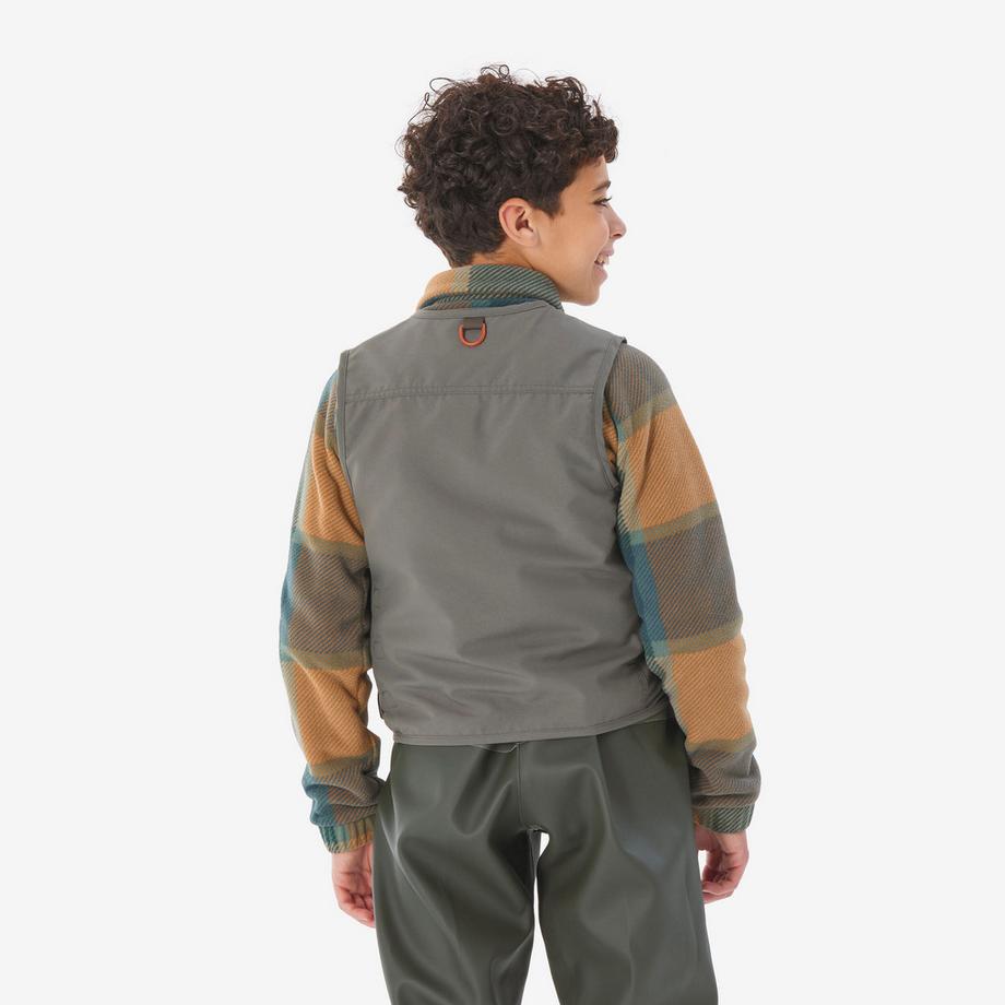 CAPERLAN  Gilet de pêche enfant poches coton 