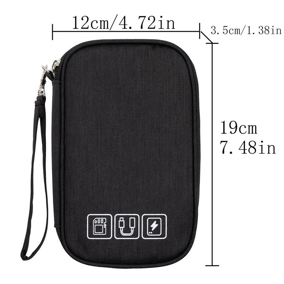 Only-bags.store  Kabelorganisationstasche flach kleine elektronische Tasche Organizer Kabeltasche 