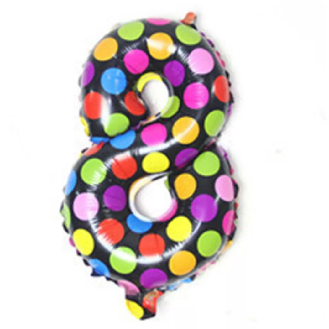 Cover-Discount - Zahlenballon Bunt Gepunktet Nummer, Multicolor