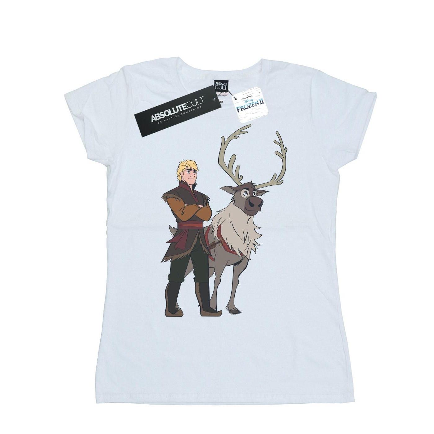 Image of Frozen 2 Sven And Kristoff Tshirt Damen Weiss XXL