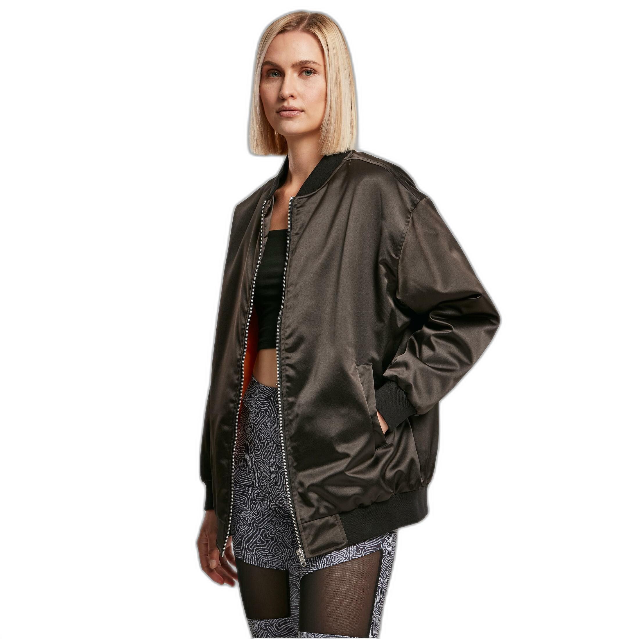 Image of Bomberjacke Aus Satin Für Damen Urban Cassics Oversized Unisex L