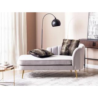 Beliani Chaise longue en Velours Glamour ALLIER  