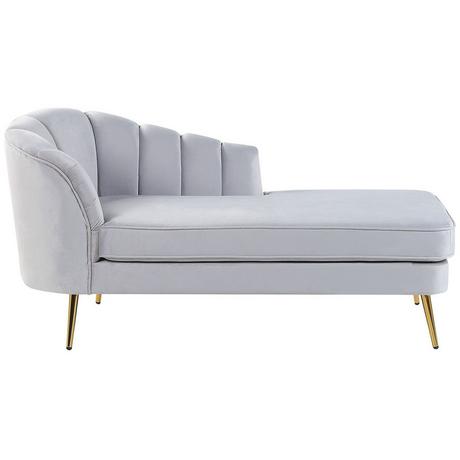 Beliani Chaise longue en Velours Glamour ALLIER  