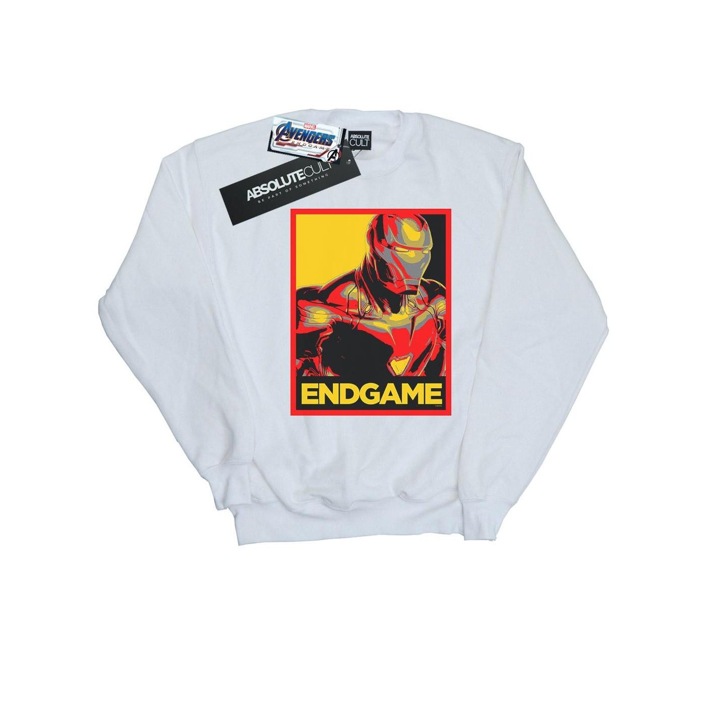 Image of Avengers Endgame Iron Man Poster Sweatshirt Mädchen Weiss 116