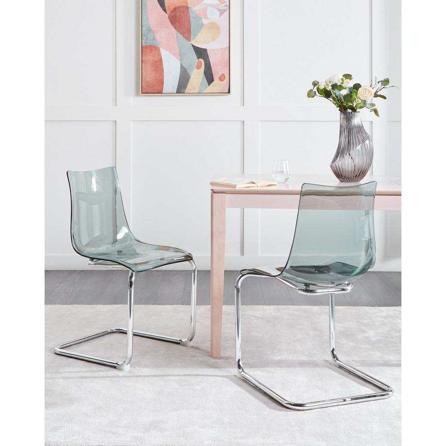 Beliani Esszimmerstuhl 2er Set aus Polycarbonat Modern MARSHALL  