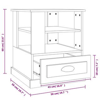 VidaXL Table d'appoint bois d'ingénierie  