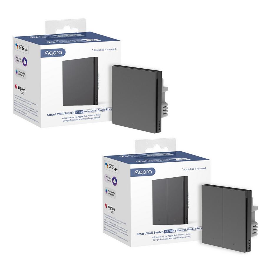 Aqara  Interrupteur mural intelligent H1 (sans fil neutre, simple bascule) 