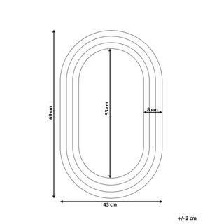 Beliani Miroir en MDF Moderne MASSILLY  