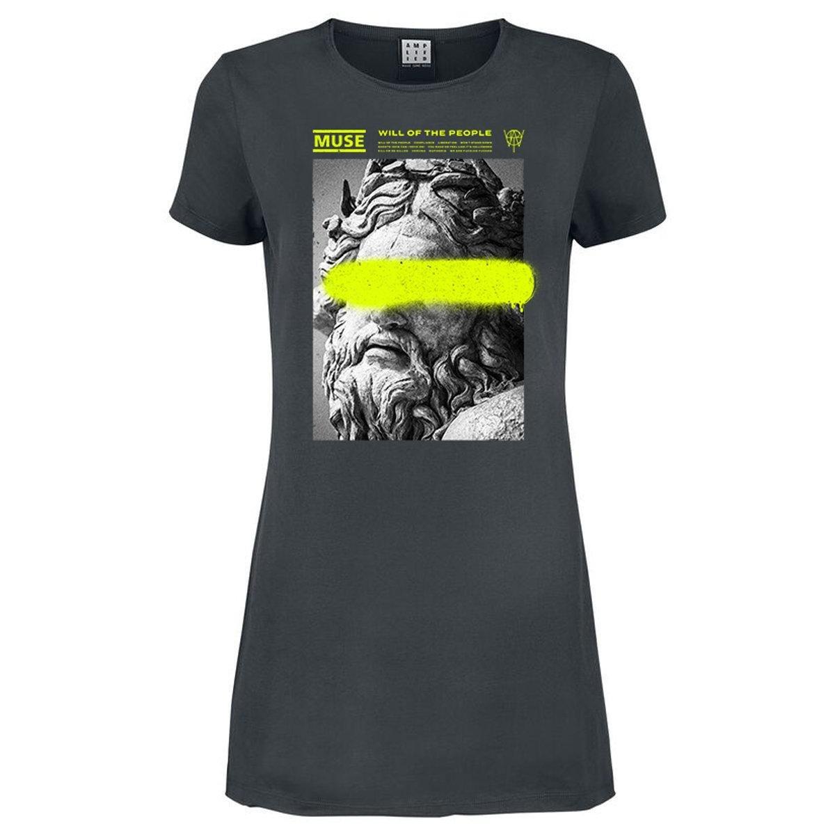 Image of Graffiti Hemdblusenkleid Damen Charcoal Black L