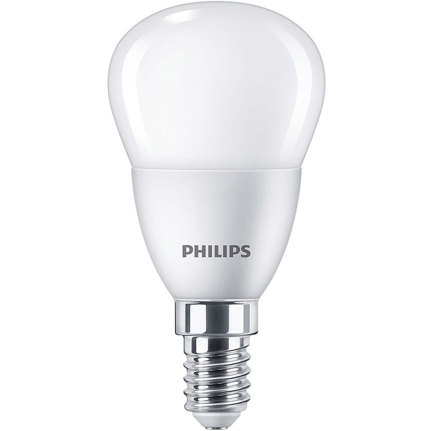 PHILIPS Confezione da 4 LED E14 Globo P45 5W (40W) Frost 470lm  