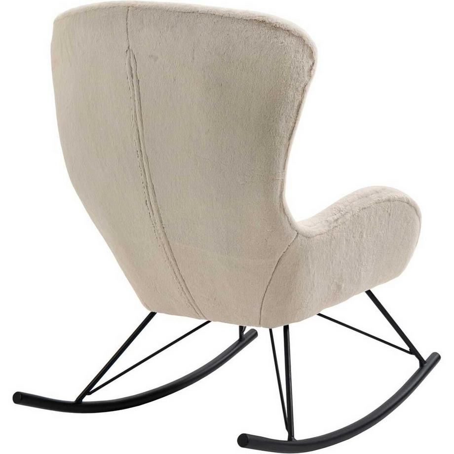 mutoni Schaukelstuhl in Lammfelloptik Zebstix  