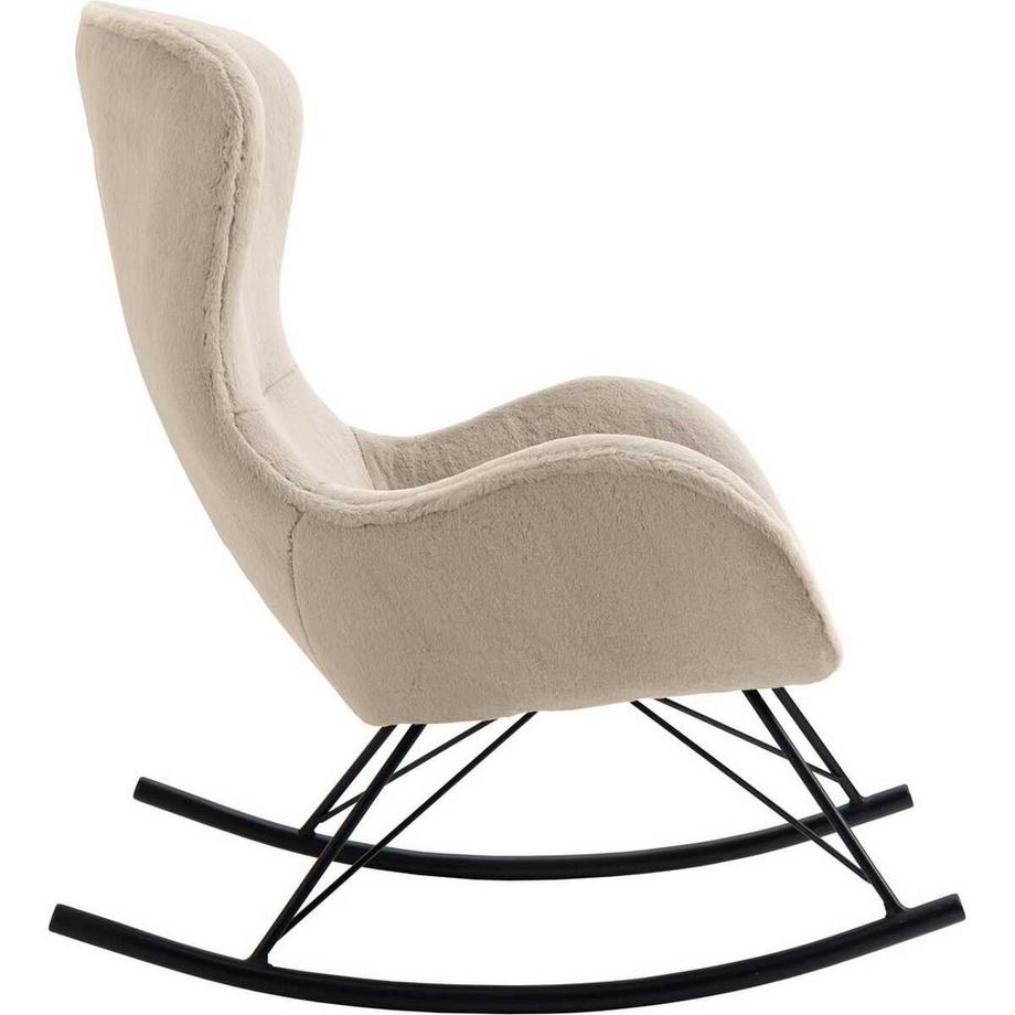 mutoni Schaukelstuhl in Lammfelloptik Zebstix  