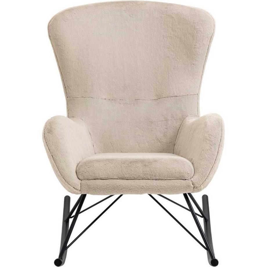 mutoni Schaukelstuhl in Lammfelloptik Zebstix  