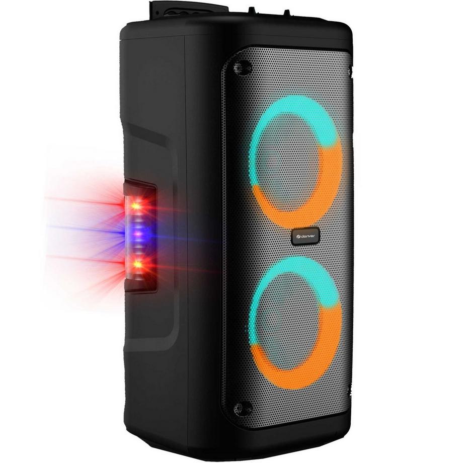 DENVER  Haut-parleur puissant et portable avec lumière LED 