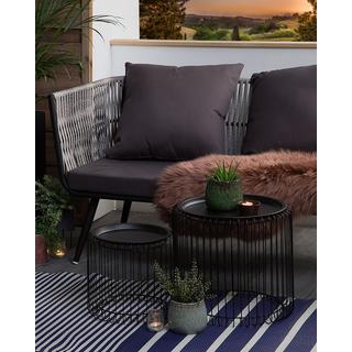 Beliani Outdoorteppich aus Polypropylen Modern HALDIA  