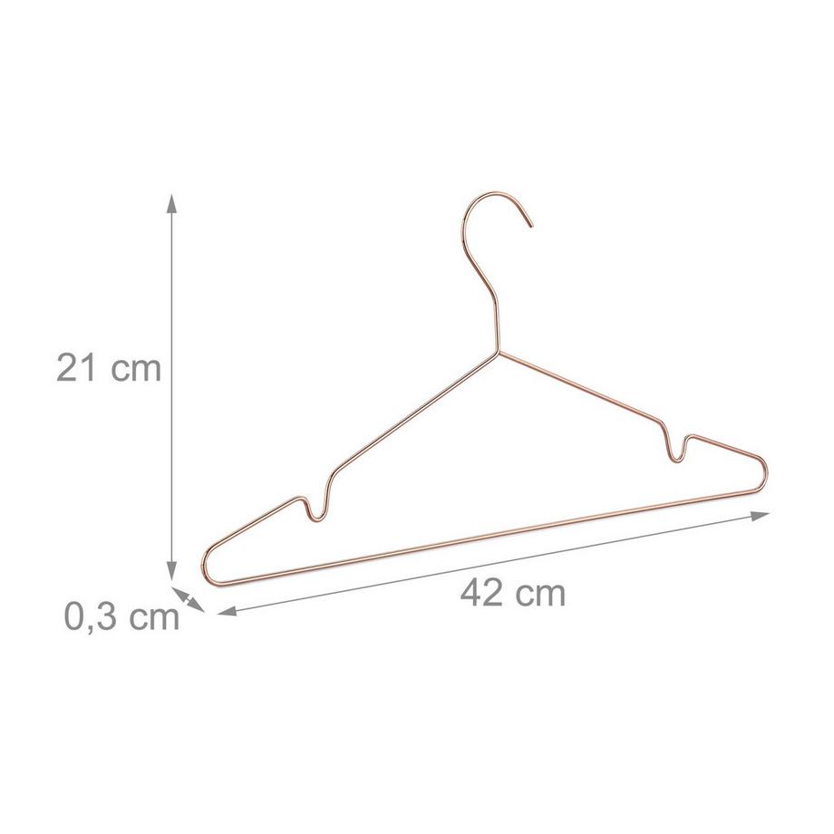 Northix  Lot de 10 cintres Rosé-Doré 