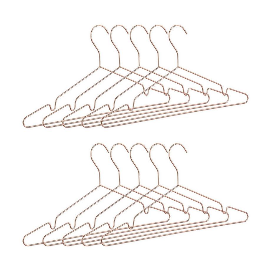 Northix  Lot de 10 cintres Rosé-Doré 