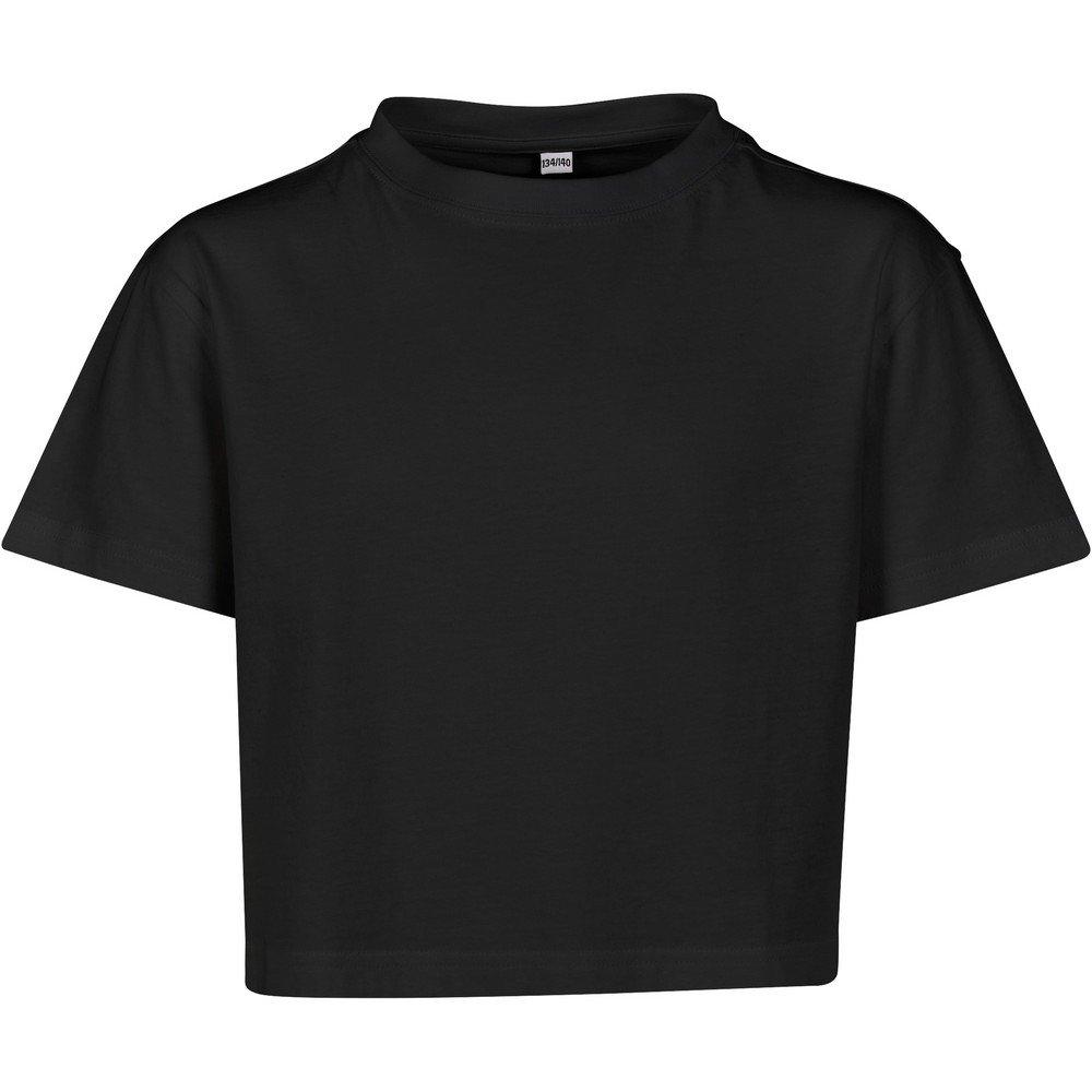 Image of Tshirt Kurz Geschnitten Mädchen Schwarz 140
