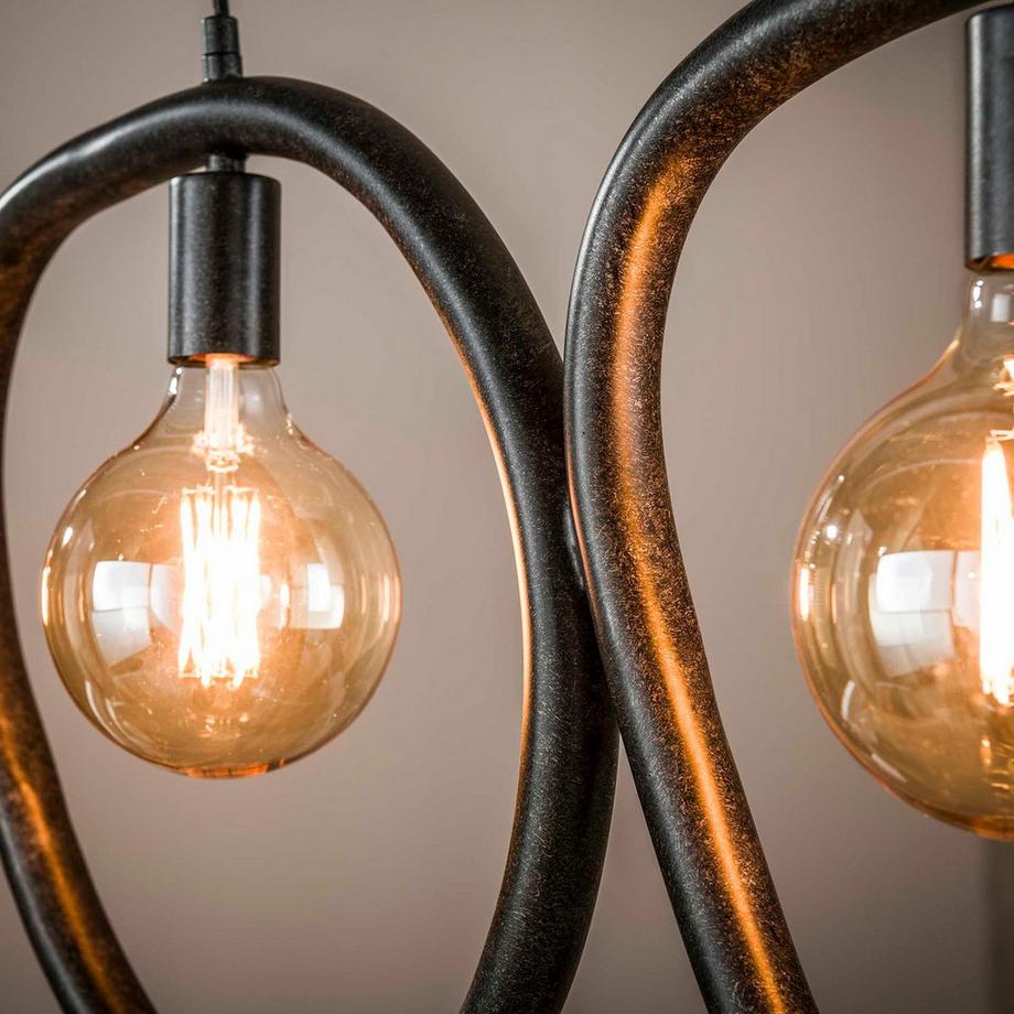 mutoni industrial Suspension Pebble 4 lampes  
