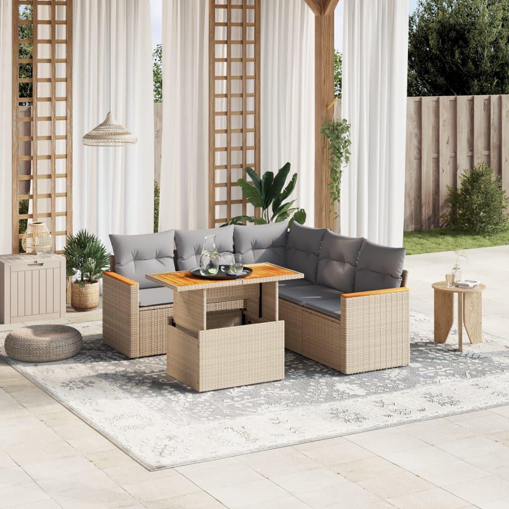 VidaXL set divano da giardino Polirattan  