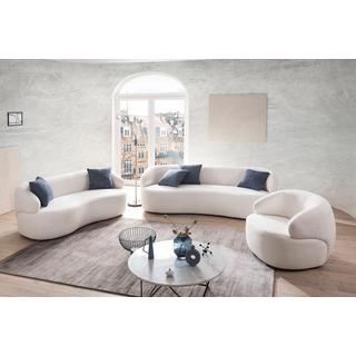 mutoni Nierensofa 2-Sitzer Joplix Bouclé Stoff weiss 220  