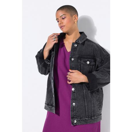 Studio Untold Giacca di jeans oversize a righe sottili  