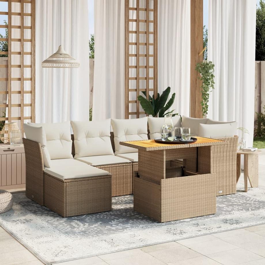 VidaXL set divano da giardino Polirattan  