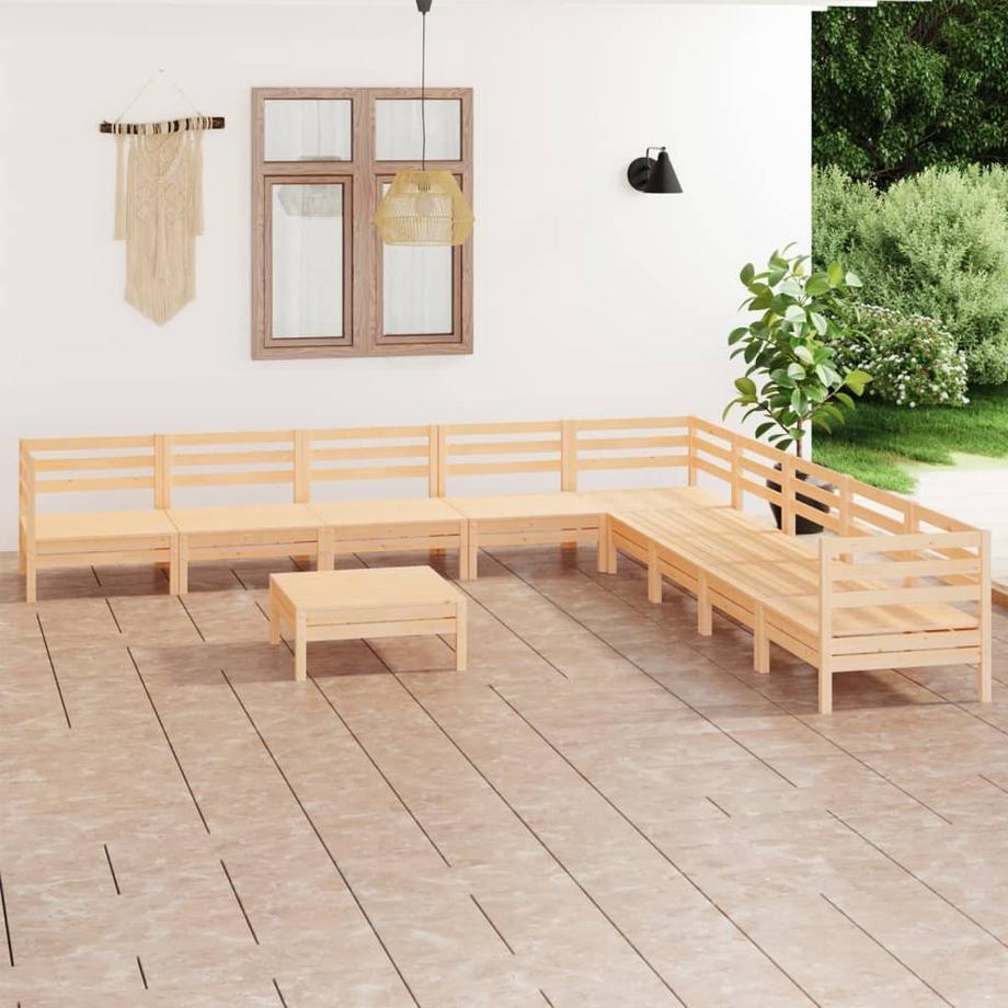 VidaXL Ensemble de salon de jardin bois  
