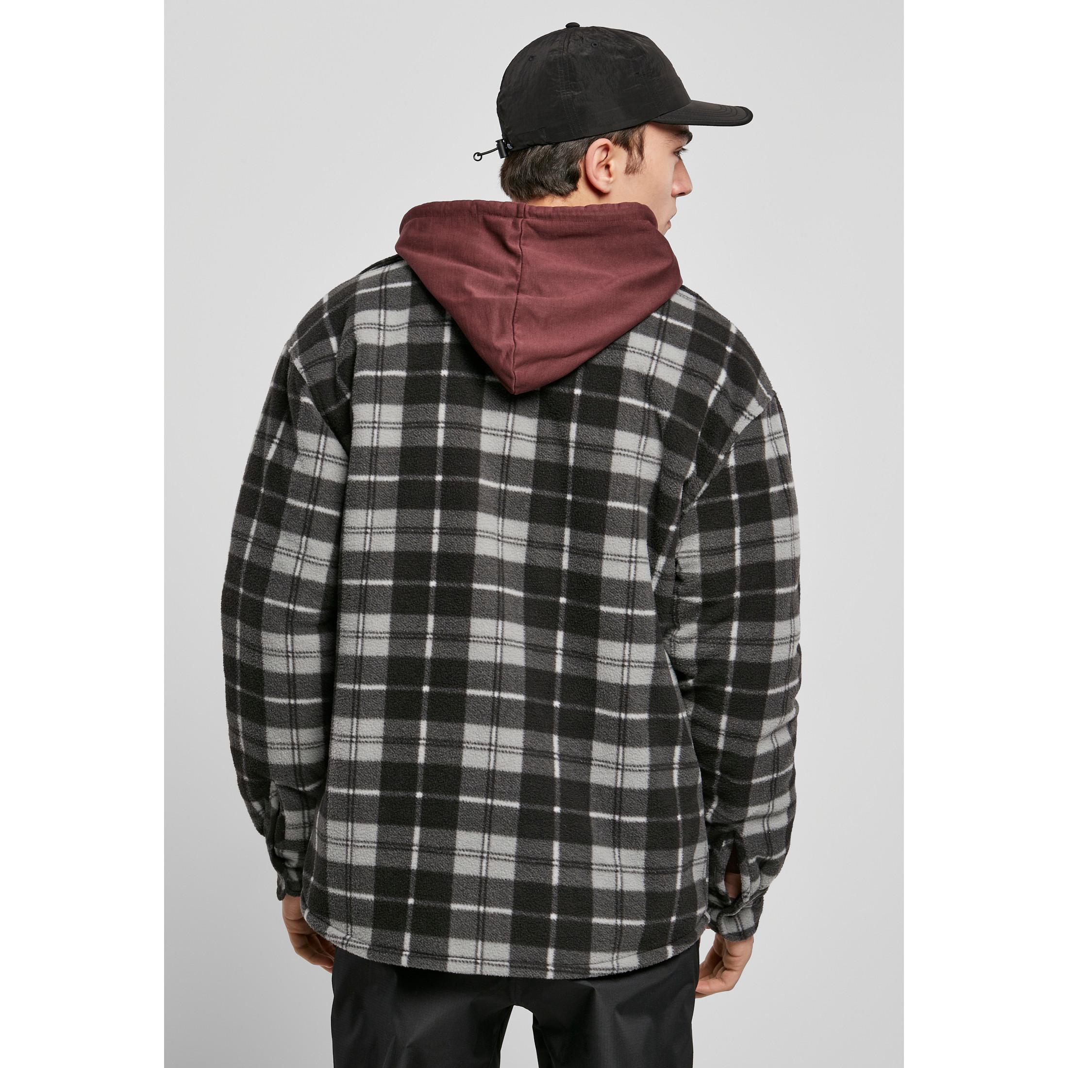 URBAN CLASSICS Plaid Teddy Lined Jacke  