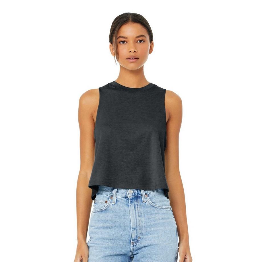 Bella + Canvas Crop Canotta Racerback  