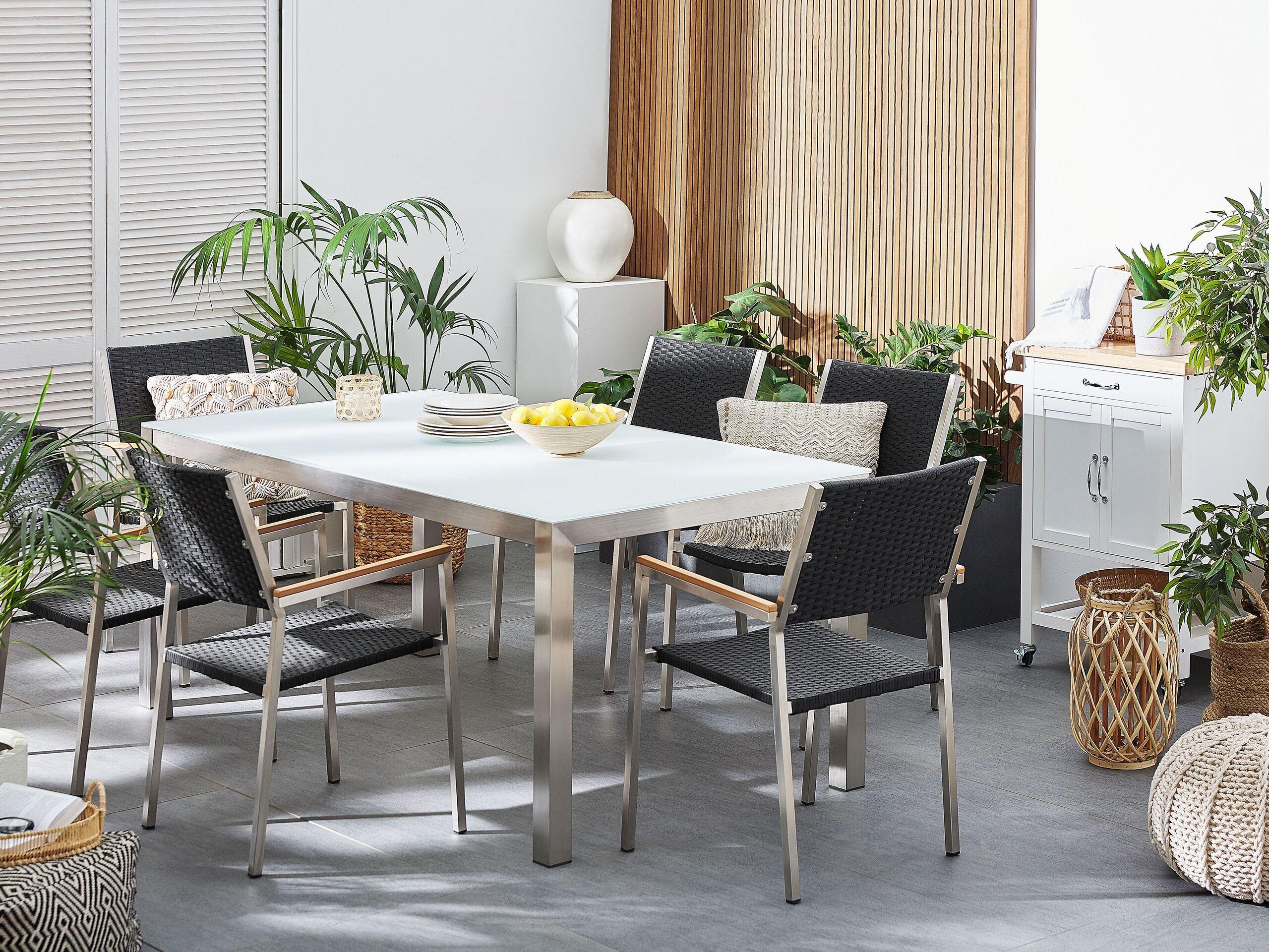 Beliani Set di 4 sedie en Rattan sintetico Moderno GROSSETO  