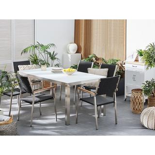 Beliani Set di 4 sedie en Rattan sintetico Moderno GROSSETO  