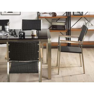 Beliani Set di 4 sedie en Rattan sintetico Moderno GROSSETO  